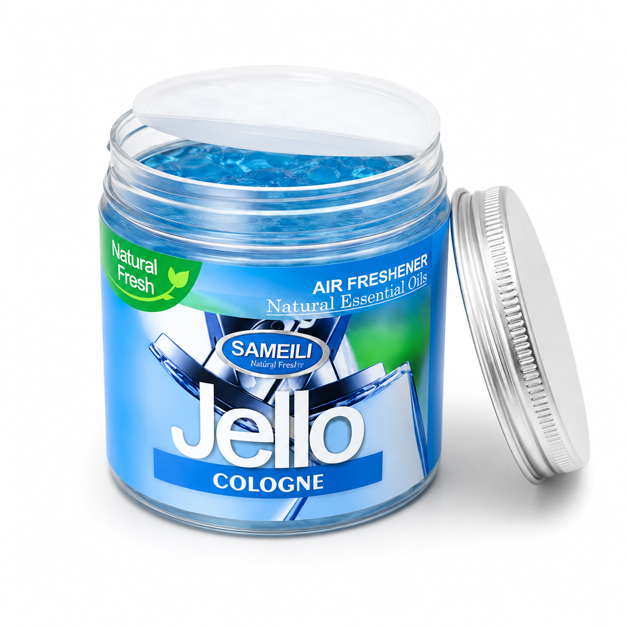SAMEILI Jello Cologne air freshener jar with blue gel