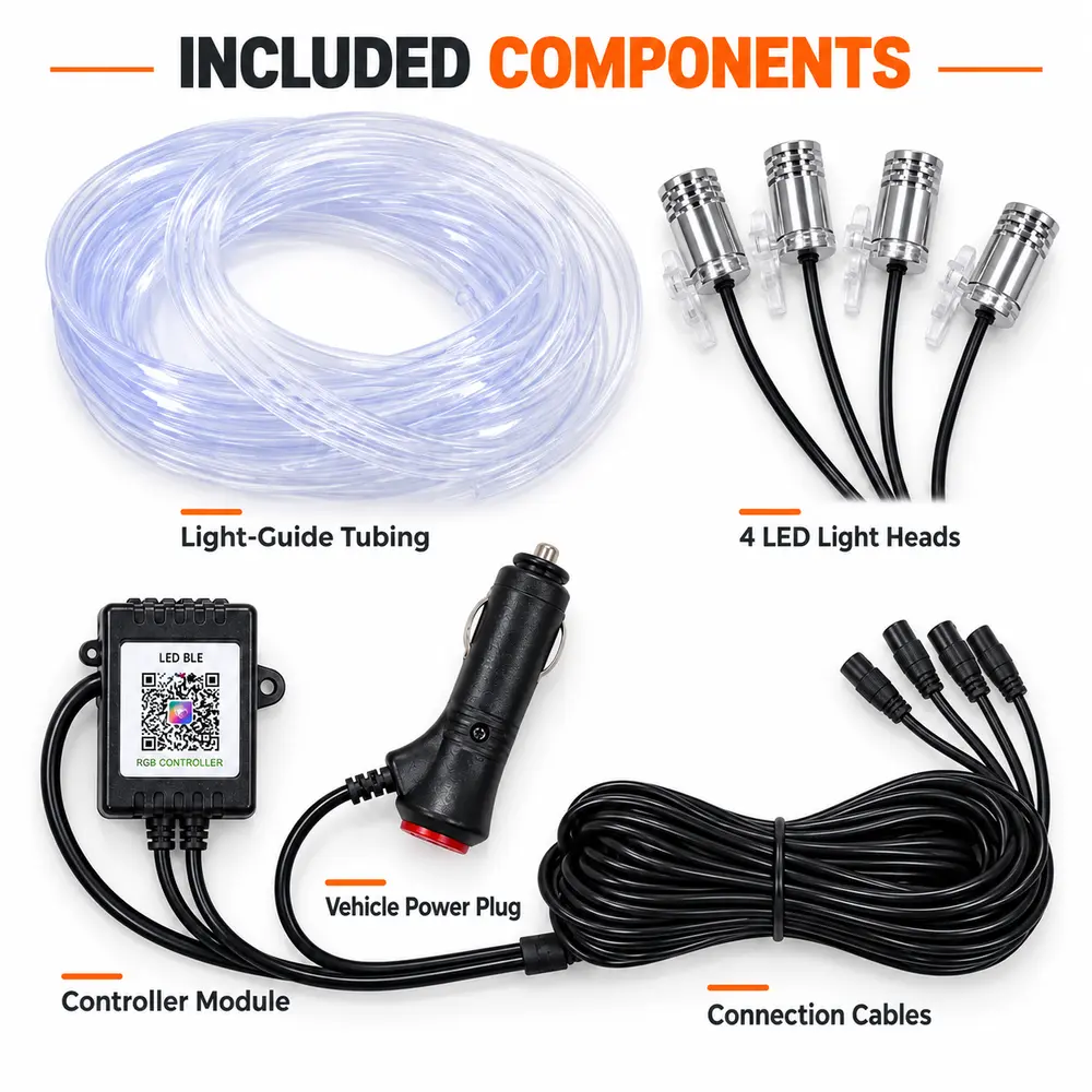 A80 RGB LED Car Ambient Light Kit