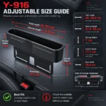 Y-916 Adjustable Car Seat Gap Organizer Size Guide