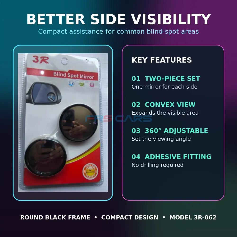 3R 360° Adjustable Blind Spot Mirror Set – 3R-062