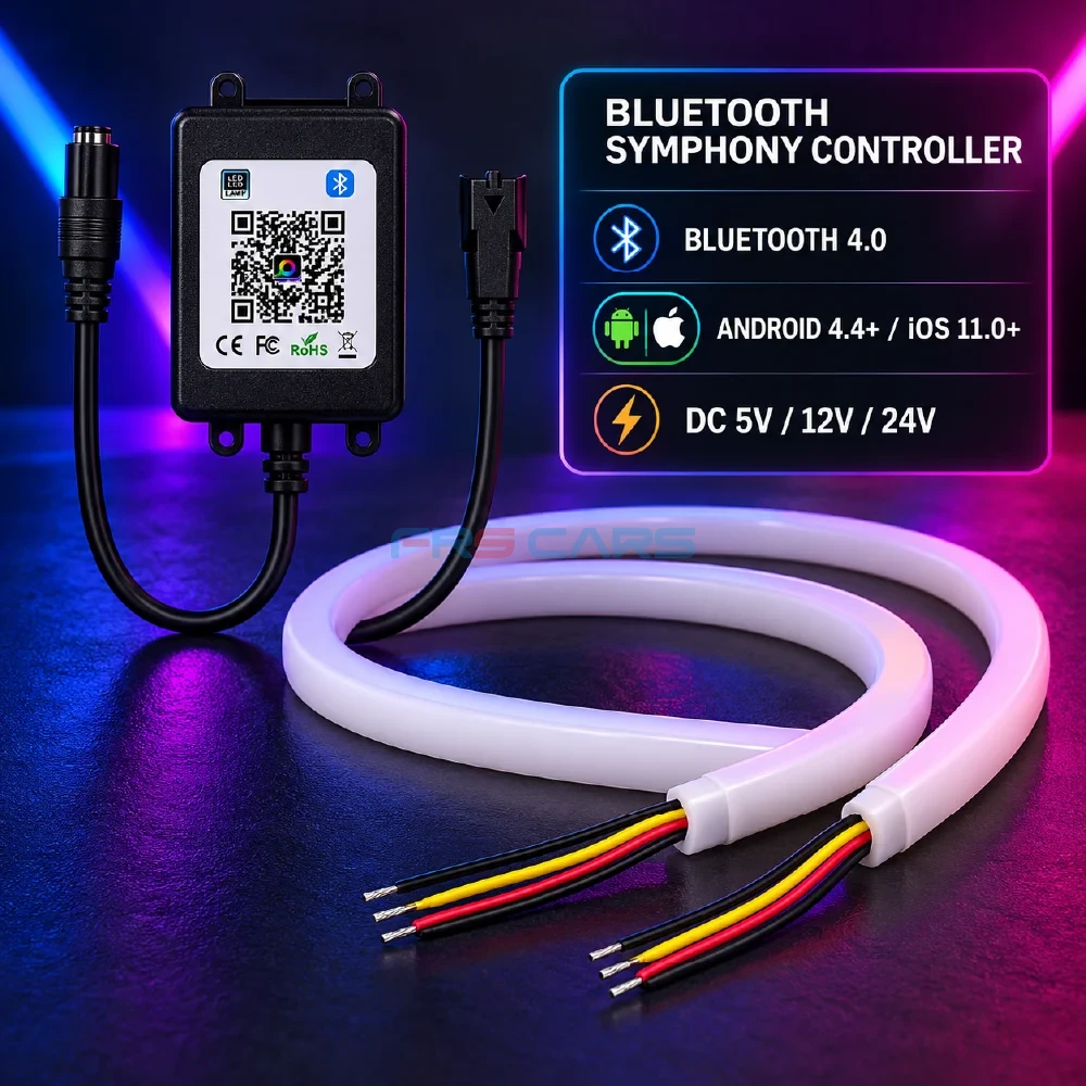 Bluetooth Symphony Controller with LED tubes for colourful daytime running lights
