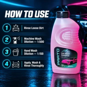 How to use PRATO Car Wash Shampoo 1L