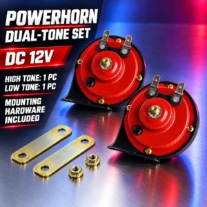 PowerHorn 12V dual tone horn rear terminals
