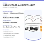 SOGO 6-piece car ambient light kit specifications