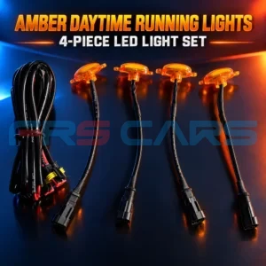 Amber daytime running lights 4-piece LED light set