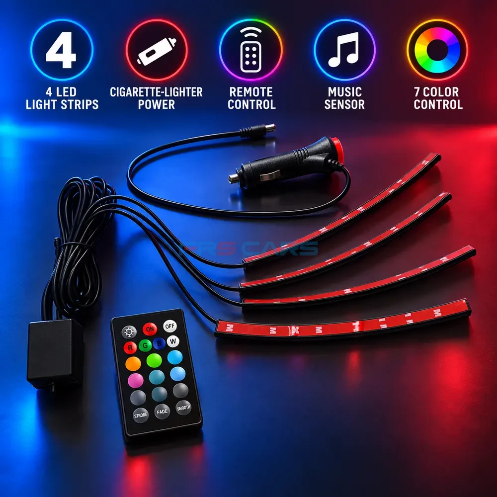 Ultimate Automobile Atmosphere Lamp 7-Color Car Ambient Light Kit