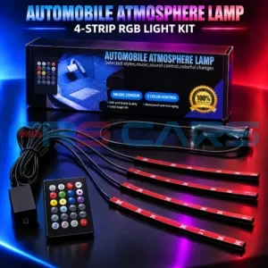 Automobile atmosphere lamp 4-strip RGB light kit