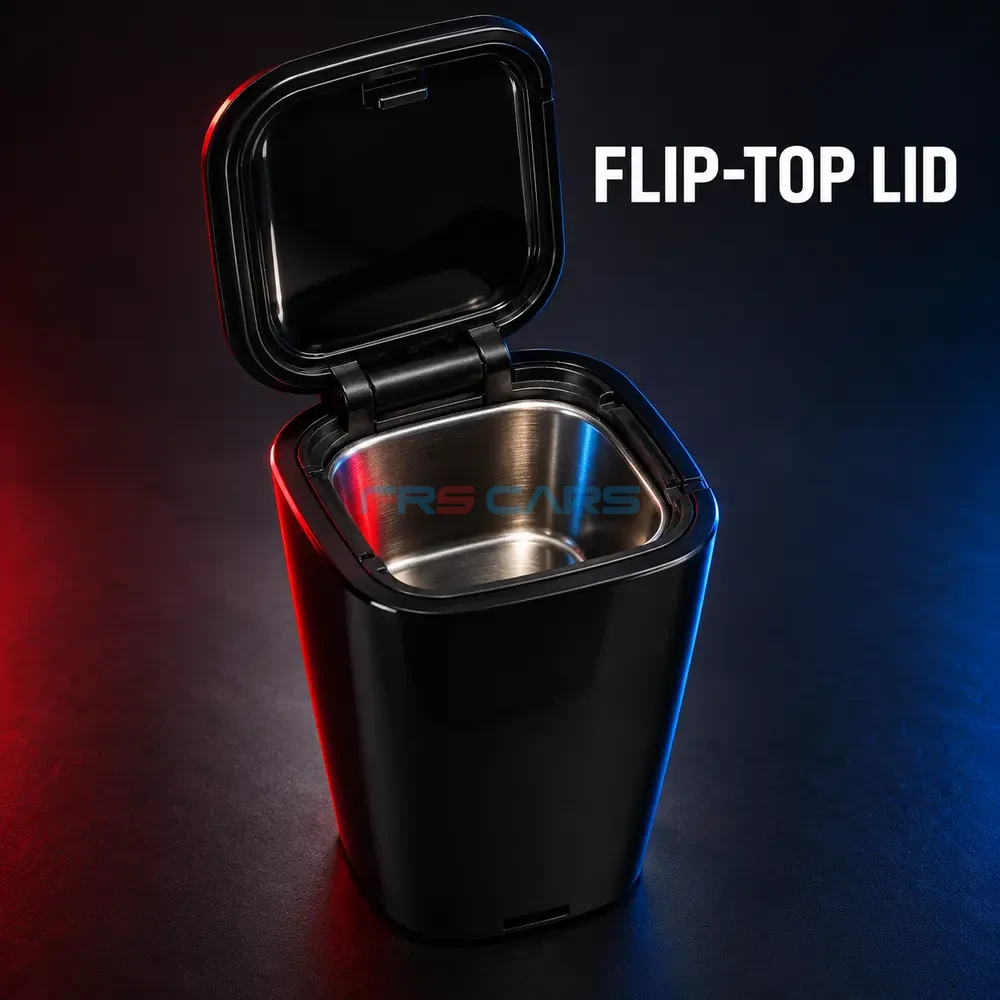 Boutique Vehicle Ashtray Model No.029 open flip-top lid