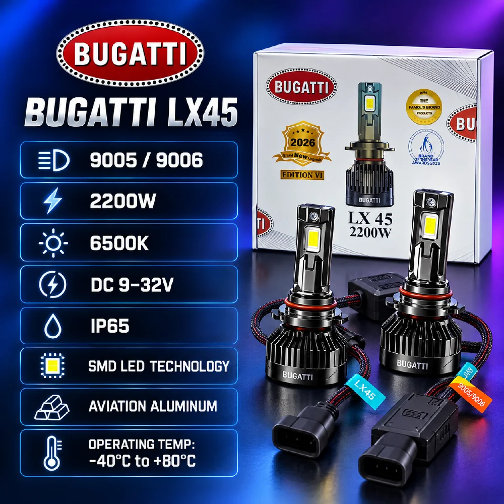 BUGATTI LX 45 2200W LED Headlight Kit – 9005/9006