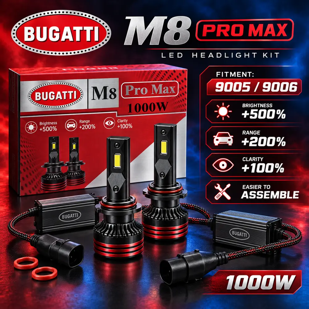 BUGATTI M8 Pro Max 1000W LED Automotive Kit