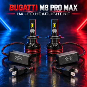 Bugatti M8 Pro Max H4 LED headlight kit with external drivers