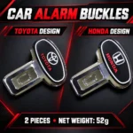 NATE Car-Alarm Buckle Toyota 2-piece set in retail packaging