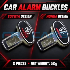 NATE Car-Alarm Buckle Toyota 2-piece set in retail packaging