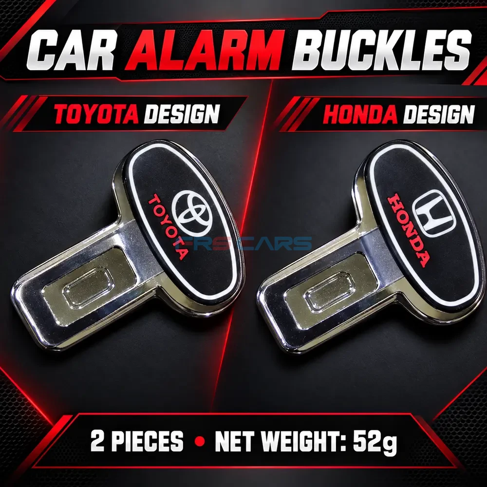 NATE Car-Alarm Buckle Toyota 2-piece set in retail packaging