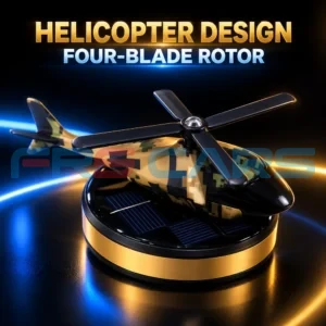 Camouflage helicopter aroma therapy accessory with four-blade rotor