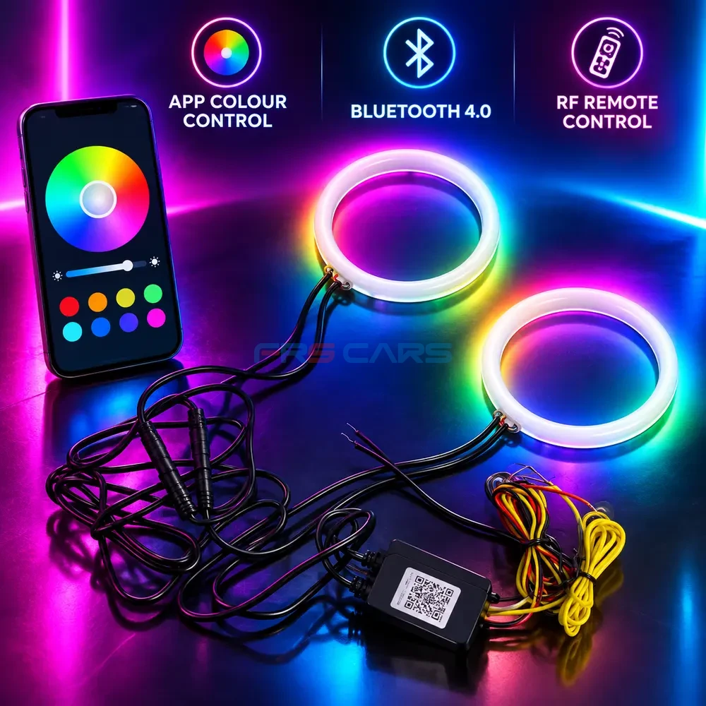 Colorful Angel Eyes colorful halo lights for car customization