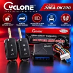 Cyclone car keyless entry system features with two remote keys