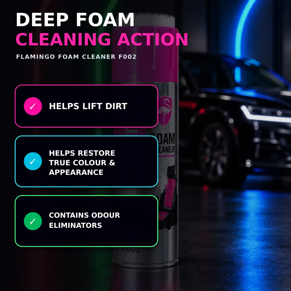 Flamingo F002 deep foam cleaning action