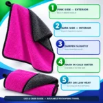 Flamingo microfibre luxury towel use and washing guide