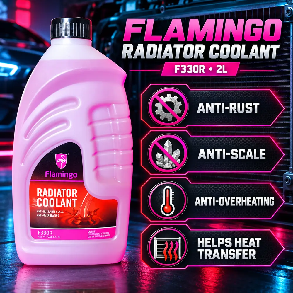 Flamingo Radiator Coolant F330R anti-rust and anti-scale features