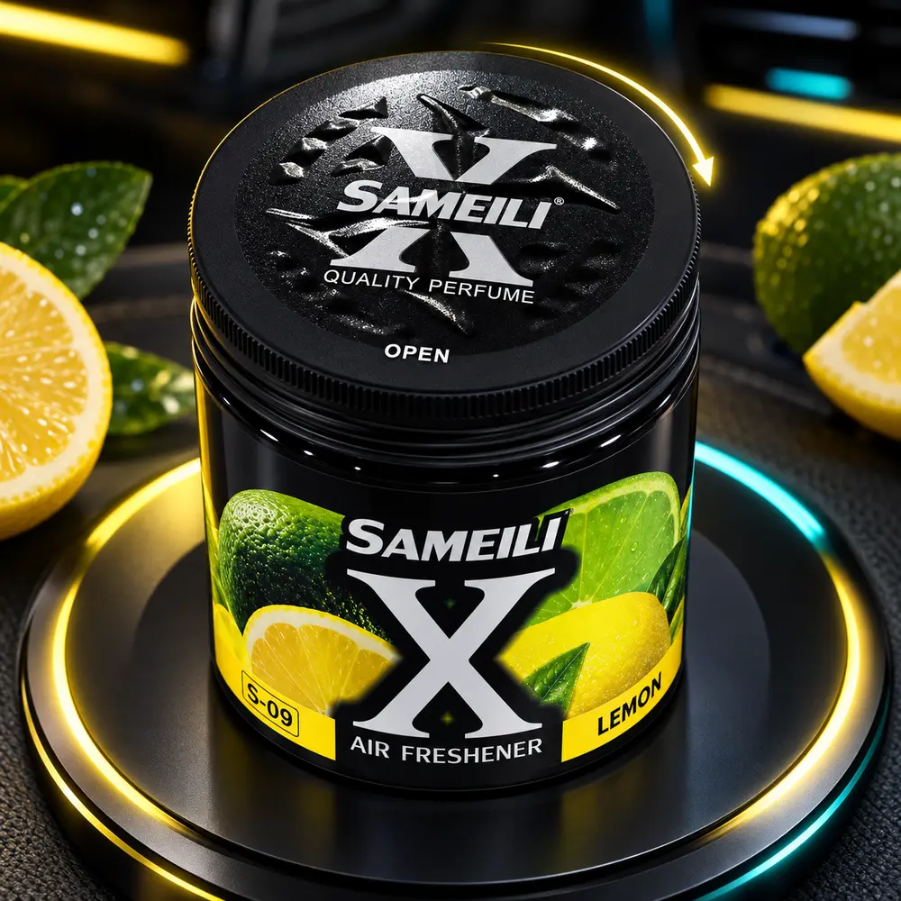 SAMEILI Lemon Gel Air Freshener adjustable lid