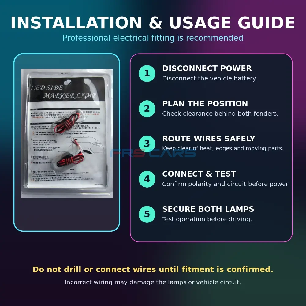 LYW-6120A LED Side Marker Lamp installation guide