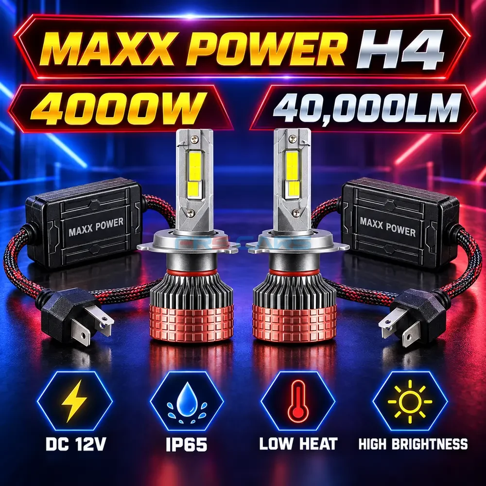 Maxx Power H4 4000W LED headlight features
