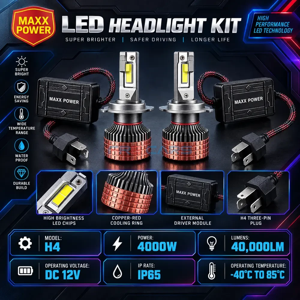 Maxx Power H4 LED headlight specifications