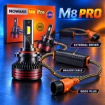 NOWAKE M8 Pro 9005 LED headlight features and external driver
