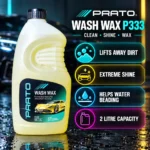 PRATO Wash Wax P333 cleaning shine and water beading features