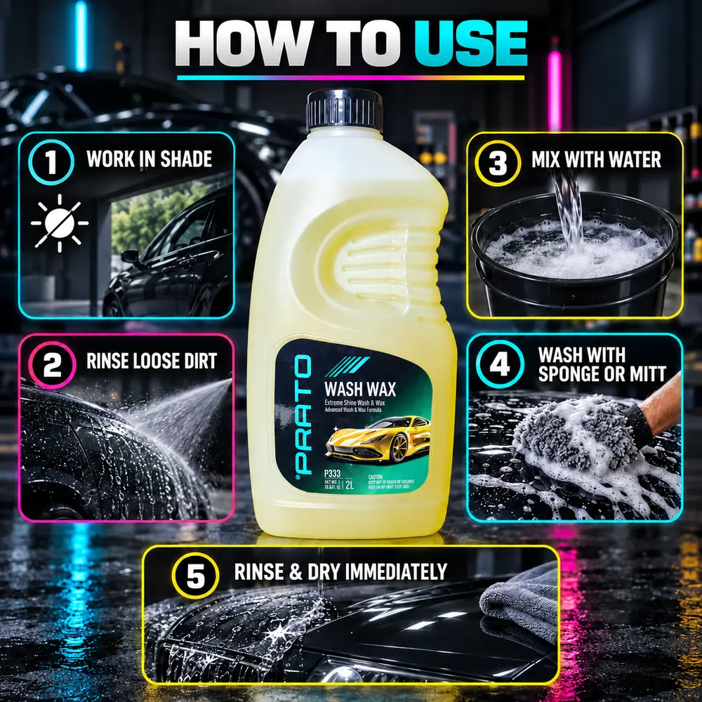 How to use PRATO Wash Wax P333 on a car