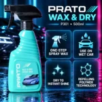 PRATO Wax and Dry Spray Wax P301 features