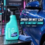PRATO P301 spray wax used on a wet car exterior
