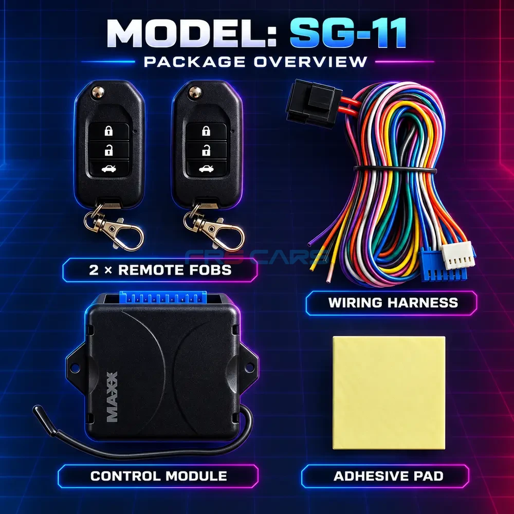 SG-11 keyless entry system components and wiring harness