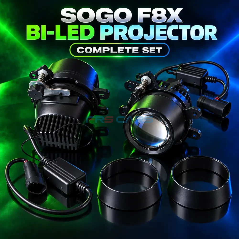 SOGO F8X Bi-LED projector complete set