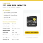 Steelmate P03 mini tire inflator specifications and features