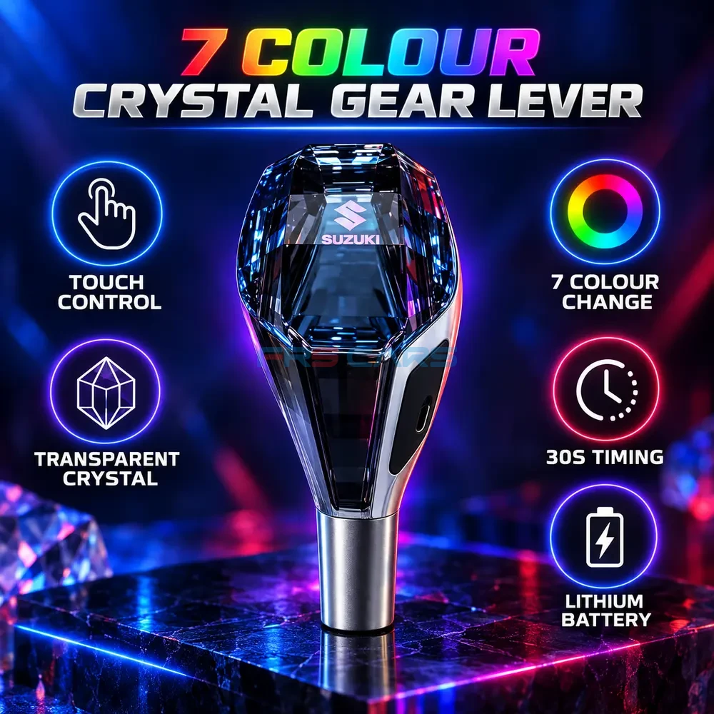 Suzuki crystal gear lever touch control and seven colour features