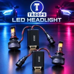TROOPS LED headlight kit with two LED headlights