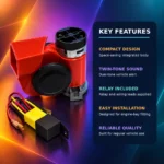 WRC Nautilus horn compact design twin-tone sound and relay features