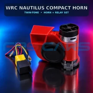 WRC Nautilus Compact Twin-Tone Car Horn T-613 with relay