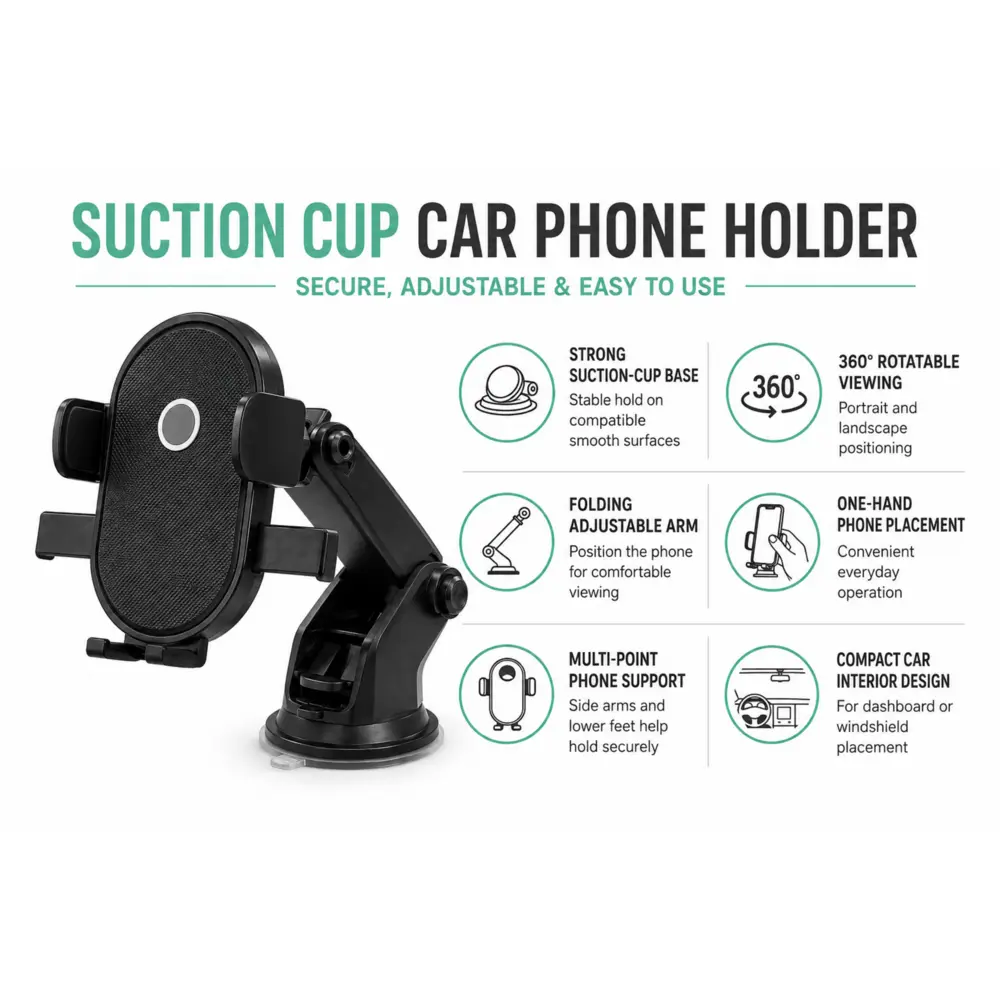 YINGZE YZ201 Suction Cup Car Phone Holder