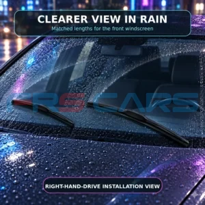 YOUNG Premium wiper blades installed on car windscreen