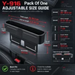 Black adjustable car interior organizer