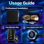Keyless entry control module with push start button